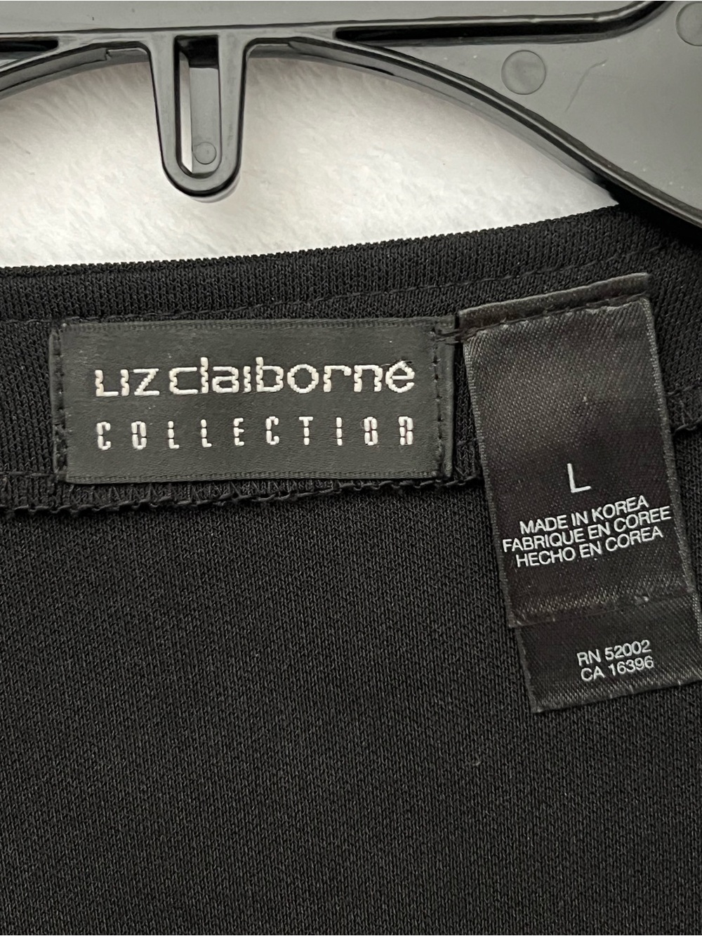 Liz Claiborne Two Tone Open Front Long Sleeve Cardigan, Size L - Picture 10 of 12